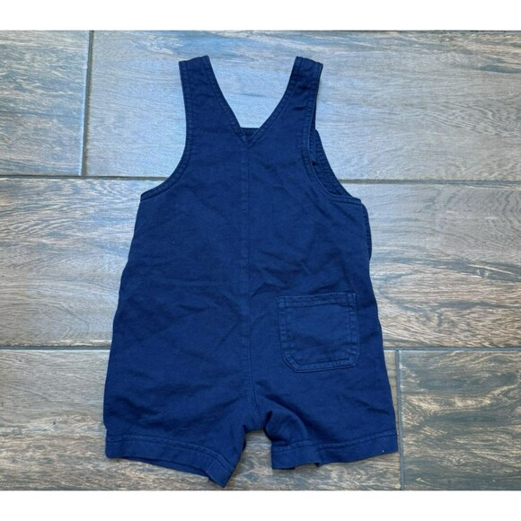 Carter’s Overalls Blue Shorts Baby 9 Months Shark Shortalls Sz 9M Jaws Knit - Picture 5 of 5
